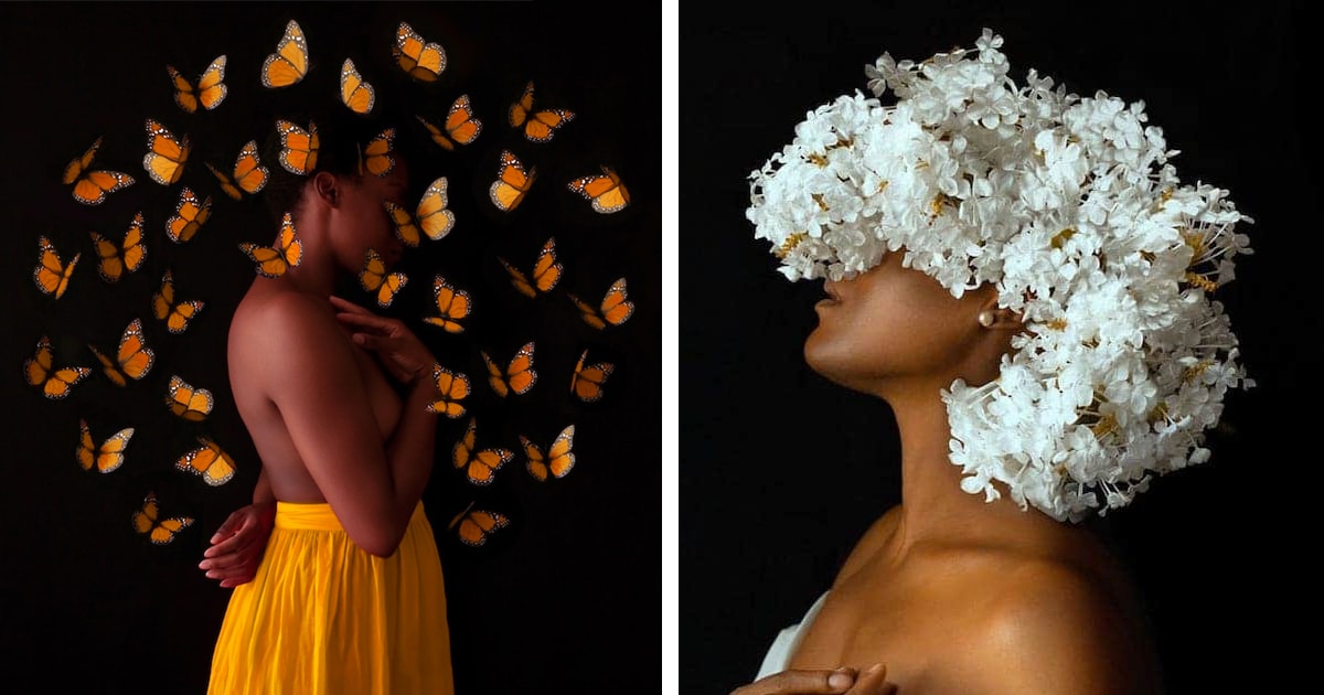 17 Autorretratos Impressionantes Com Flores E Borboletas Exploram A Saúde Mental